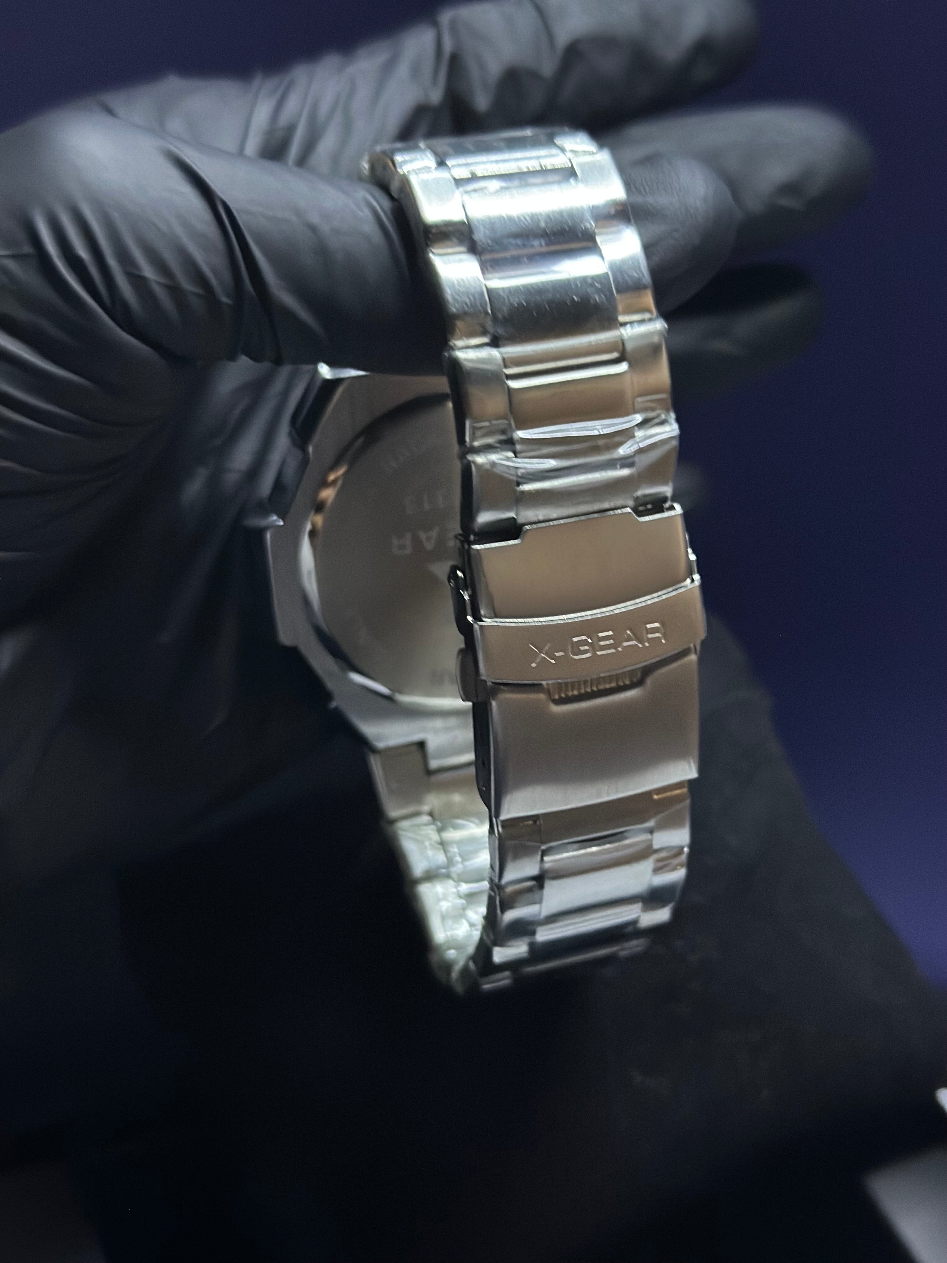 X-Gear Evolution Stainless Steel Chronograph-Style Men’s Watch – Silver Heavyweight Premium Design