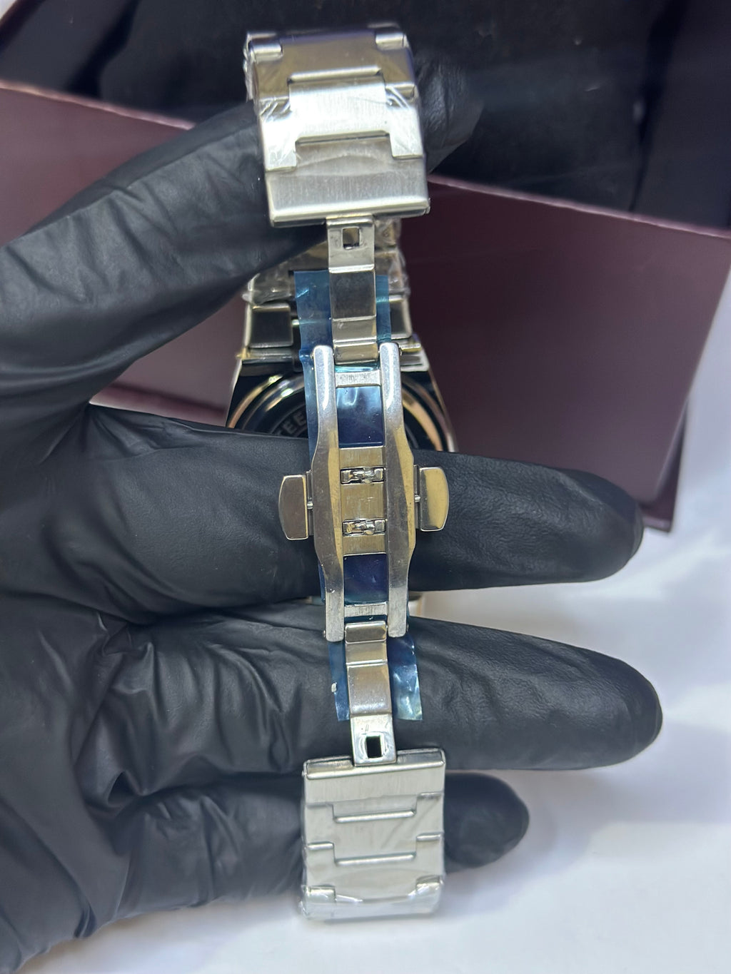 Rolex Datejust Style Watch – Olive Green Palm/Motif Dial – Jubilee Bracelet