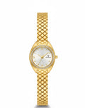 MARIGA Elegant Gold- 100% Water Proof-  Tone Women's Quartz Watch - Crystal Bezel & Quilted Bracelet