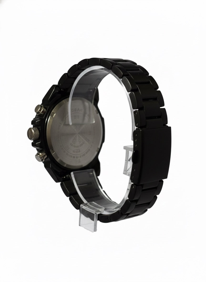 X-Gear ChronoMax Heavy-Duty Men’s Analog Watch – Black Steel | Multi-Function Dial