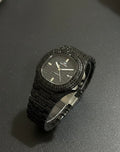 BESTWIN All Black Iced Out Watch - Full Paved Black Diamond Hip Hop Quartz