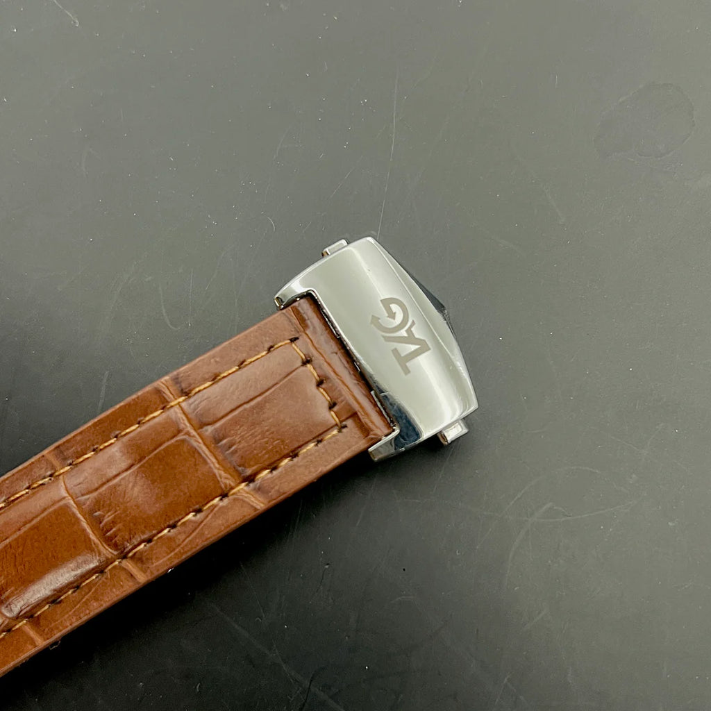 Classic Elegance: TAG Heuer Carrera on Brown Leather