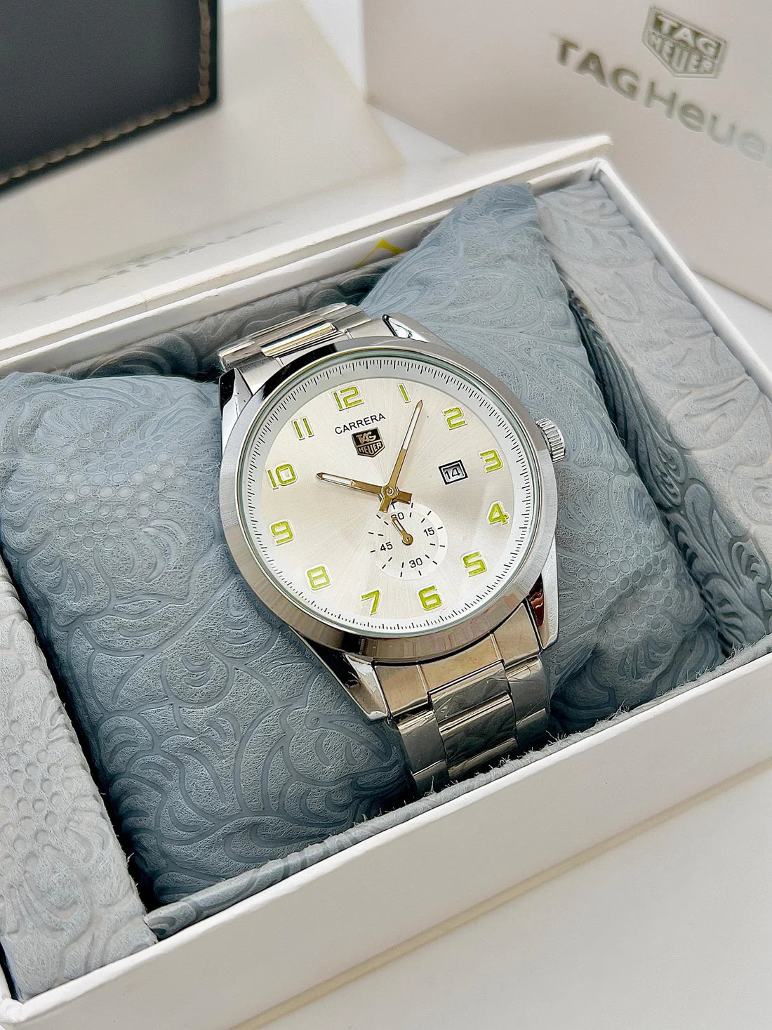 TAG Heuer Carrera Calibre 6 Steel with Green Accents & Small Seconds