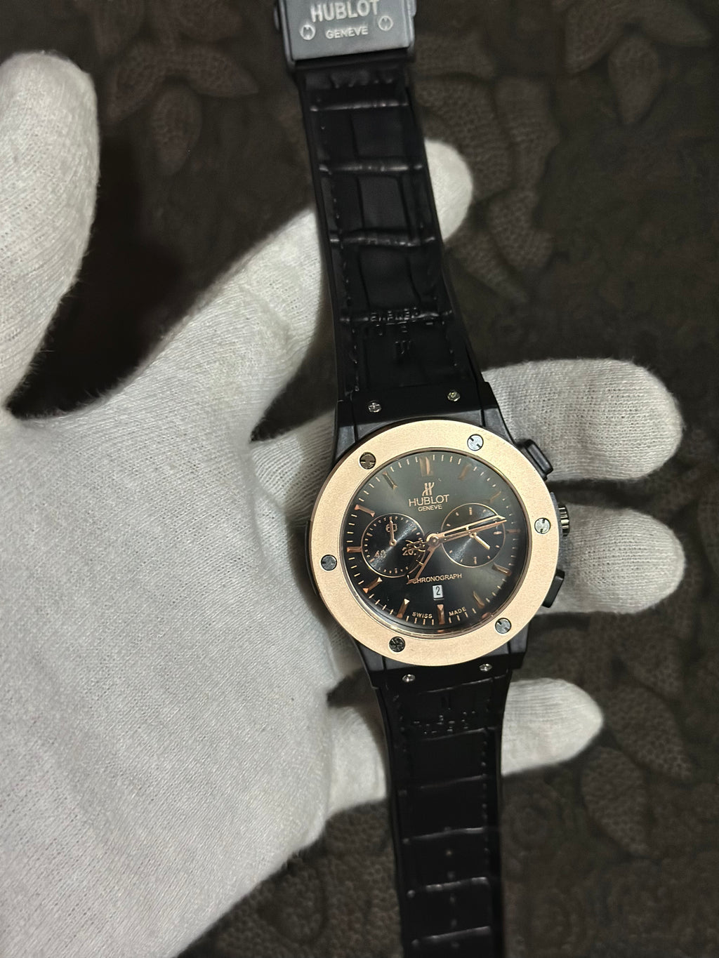 Hublot Leather Strap Watch
